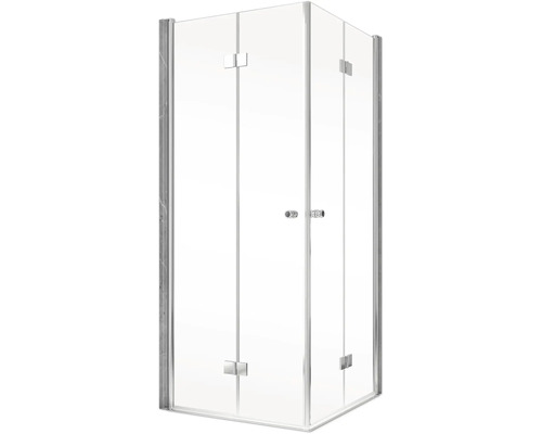 Eckdusche mit Klarglas und Beschlägen