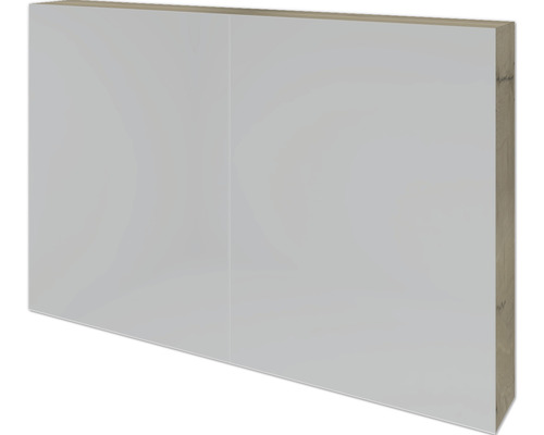 Spiegelschrank Sanox 100 x 12 x 65 cm französiche Eiche 2-türig doppelt verspiegelt