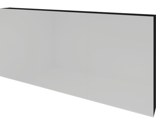 Spiegelschrank Sanox 140 x 12 x 65 cm schwarz matt 3-türig doppelt verspiegelt Spiegelschrank Sanox 140 x 12 x 65 cm schwarz matt 3-türig doppelt verspiegelt