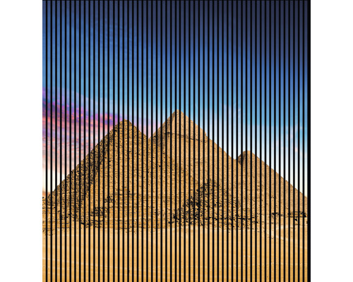 Akustikpaneel digital bedruckt Pyramiden 1 2400 x 2253 x 19 mm Set = 2 Einzelpaneele