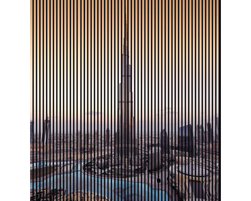 Akustikpaneel digital bedruckt Dubai 1 2400 x 2253 x 19 mm Set = 4 Einzelpaneele