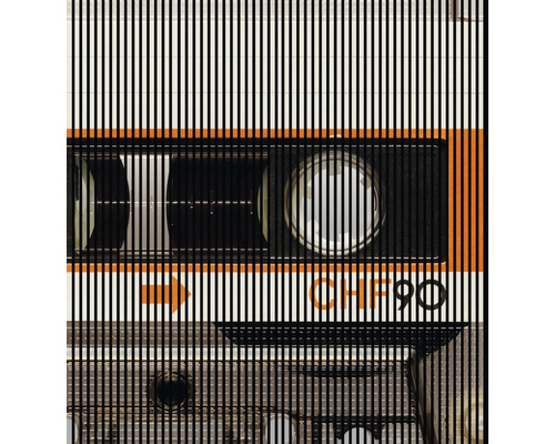 Akustikpaneel digital bedruckt Tape 1 2400 x 2253 x 19 mm Set = 4 Einzelpaneele