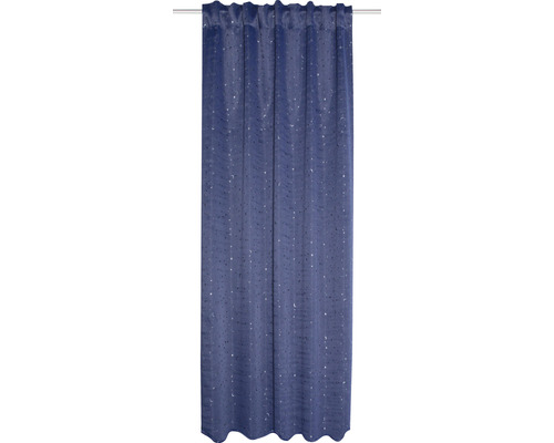 Verdunkelungsvorhang mit Kombiband Cielo blau mit Glitzer 135x245 cm