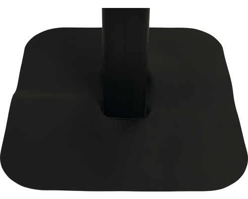 Schwarzer Lampenfuß aus Metall mit eckiger Form