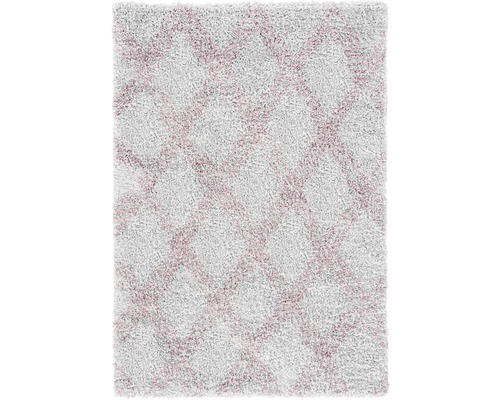 Teppich Ethno raute pink/grau 120x170cm