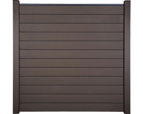 Hauptelement GroJa Flex Stecksystem ohne Pfosten 180 x 180 cm terra WPC-Zaunelement mit horizontalen Paneelen