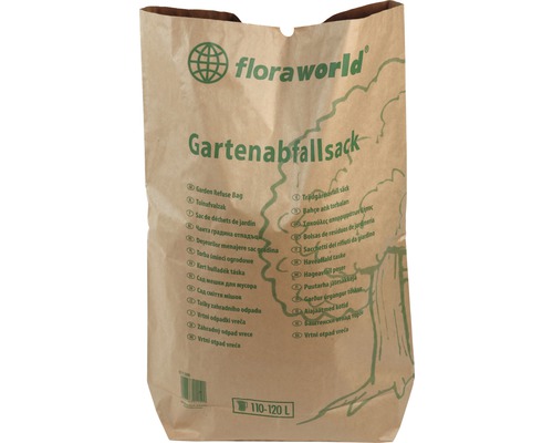 Papiersack für Gartenabfälle 110 - 120 L Gartenabfallsack aus Papier mit Aufdruck
