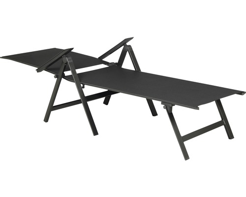 Verstellbare Sonnenliege aus Metall und Stoff