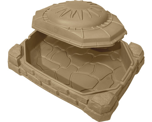 Sandkasten mit Deckel in Schildkrötenform