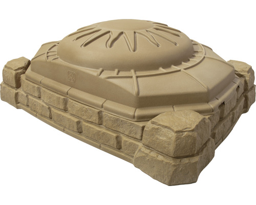 Sandkasten mit Deckel im Steindesign