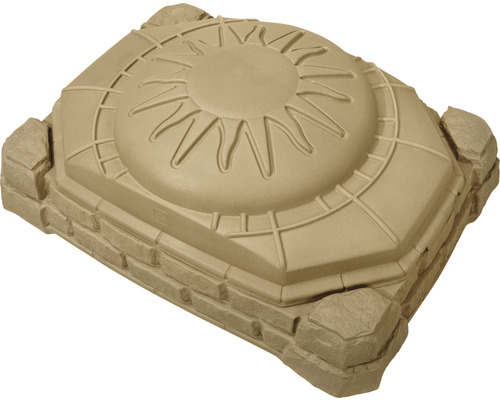 Quadratischer Sandkasten mit Sonnendeckel