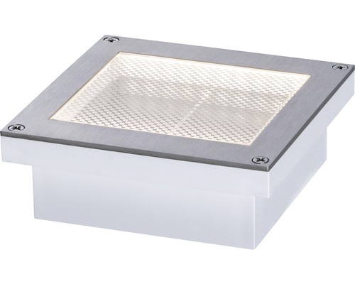 Quadratische Bodeneinbauleuchte mit Edelstahleinfassung