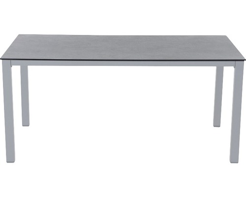 Gartentisch Sola 160x90 cm Aluminium silber | HORNBACH