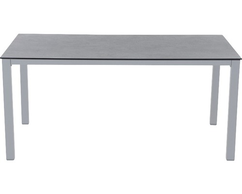 Gartentisch Siena Garden Loft Sola 160 x 90 cm silber Gestell aus Aluminium in silber, Gartentischplatte aus HPL in dark stone Gartentisch Siena Garden Loft Sola 160 x 90 cm silber Gestell aus Aluminium in silber, Gartentischplatte aus HPL in dark stone
