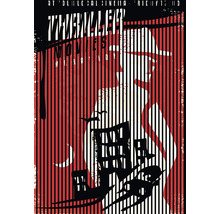 Thrillerfilm-Poster mit stilisierter Darstellung einer Person und einer Stadt