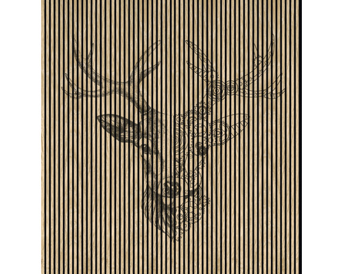 Akustikpaneel digital bedruckt Deer 1 2400 x 2253 x 19 mm Set = 4 Einzelpaneele