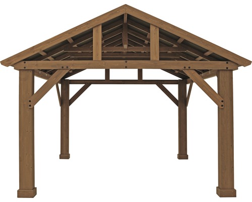 Holzpavillon mit Satteldach
