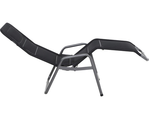 Verstellbarer Relaxsessel mit Metallgestell und Textilbespannung