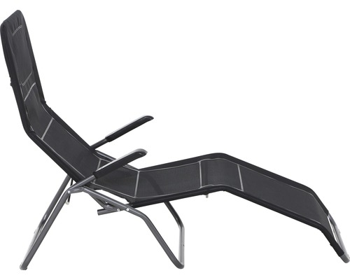 Gartenliege aus Metall und Textil