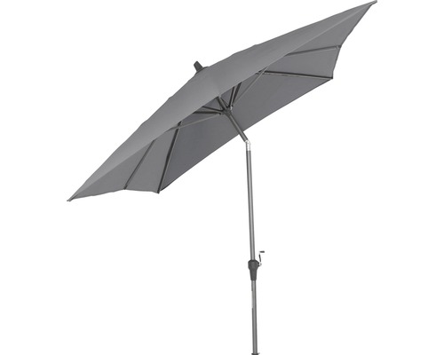 Grauer rechteckiger Sonnenschirm mit Kurbel