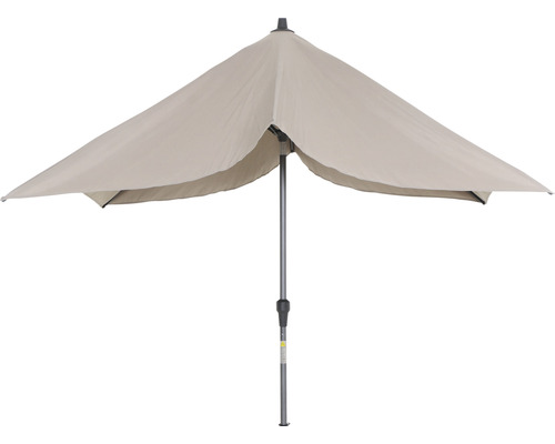 Beiger Sonnenschirm mit Mittelmast für den Garten oder die Terrasse