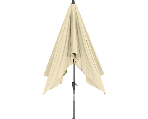 Beiger Sonnenschirm mit Gestell
