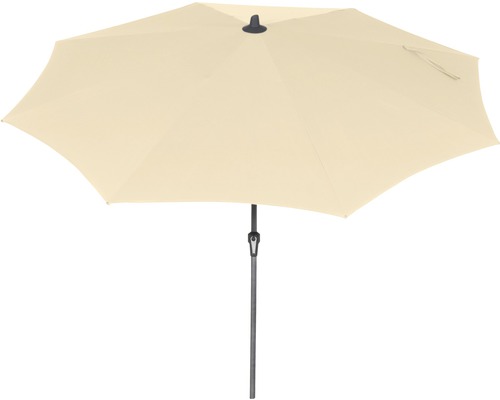 Cremefarbener Sonnenschirm für den Garten oder die Terrasse