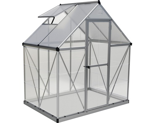 Gewächshaus mit Aluminiumrahmen und transparenten Paneelen