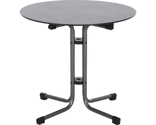 Runder Tisch mit Metallgestell