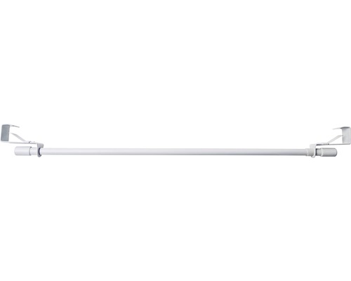 Klemmstange ausziehbar clip weiß 45-75 cm Ø 10 mm Gardinenstange ausziehbar mit Trägern