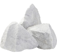 Drei weiße Marmorsteine