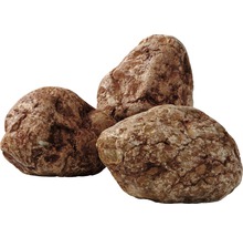 Drei braune Dekosteine