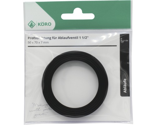 Körö Dichtung für Ablaufventil 1 1/2 Zoll, 50x70x7 mm