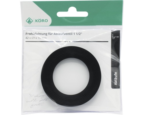 KÖRO Dichtung für Ablaufventil mit den Maßen 42 x 69 x 10 mm