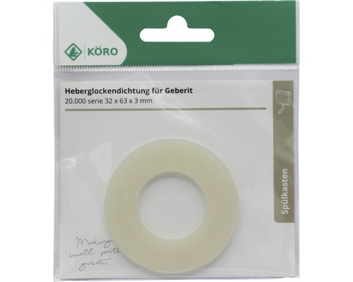 Heberglockendichtung für Geberit, Dichtung für Spülkasten, 32x63x3 Millimeter