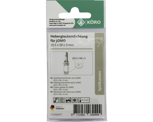 Körö Heberglockendichtung für Jomo 20,5 x 58 x 3 Millimeter