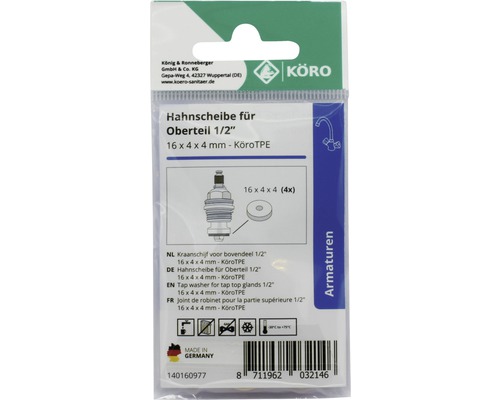 Ventilscheibe für Oberteil, 16x4x4 Millimeter