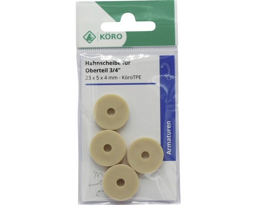 Hahnscheiben für Oberteil, 3/4 Zoll, 23x5x4 Millimeter, im Paket