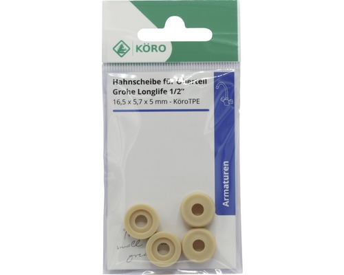 KÖRO Hahn Scheibe Grohe Longlife 1/2 Zoll, 16,5 x 5,7 x 5 mm