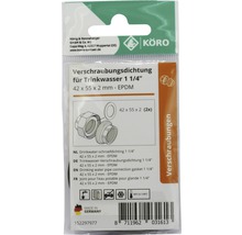 Verschraubungsdichtung für Trinkwasser 1 1/4 Zoll, 42 x 55 x 2 Millimeter, EPDM