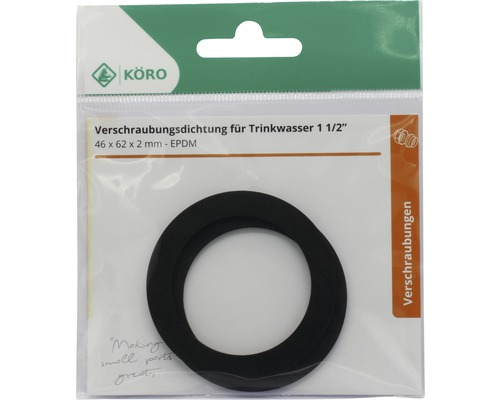 Dichtung für Trinkwasserverschraubung 1 1/2 Zoll, EPDM