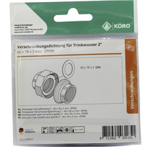Dichtung für Trinkwasserverschraubung, 60 x 78 x 2 Millimeter, EPDM