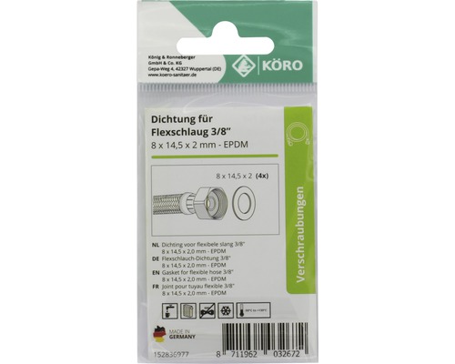KÖRO Flexschlau-Dichtung 3/8 Zoll, 8 x 14,5 x 2 mm