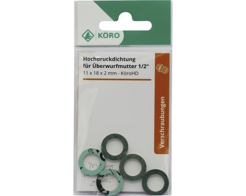 Hochdruckdichtung für Überwurfmutter, 1/2 Zoll, im Paket