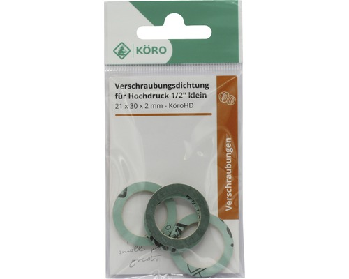 Dichtung für Hochdruckverschraubung 1/2 Zoll, 21 x 30 x 2 Millimeter im Paket