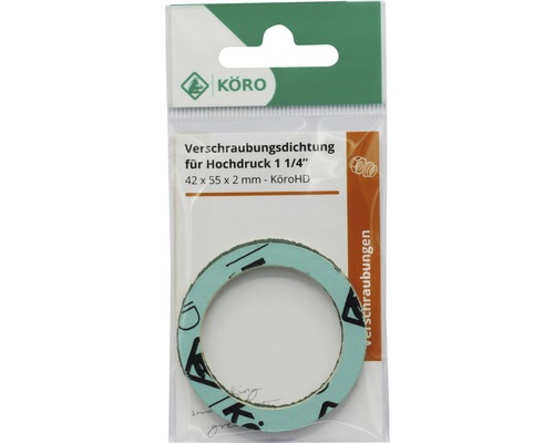 Köro Hochdruck Verschraubungsdichtung 1 1/4 Zoll, 42 x 55 x 2 mm in Verpackung