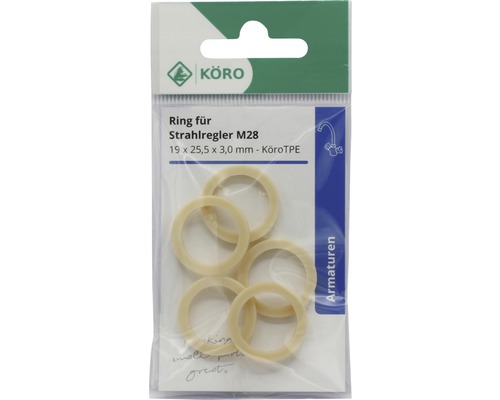Körö Dichtungsringe für Strahlregler M28, 19x25,5x3 Millimeter, im Beutel