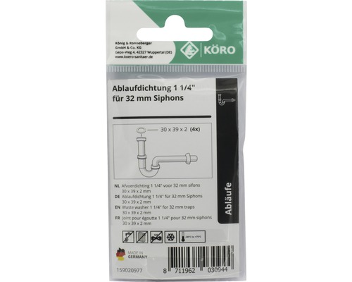 Ablaufdichtung 1 1/4 Zoll für 32 Millimeter Siphons