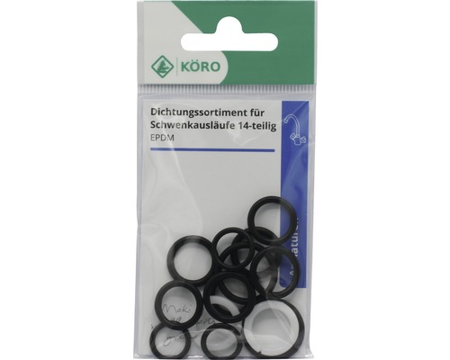 Dichtungssortiment für Schwenkausläufe, 14-teilig, aus EPDM