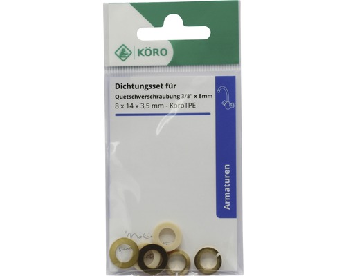 Dichtungsset für Quetschverschraubung 3/8 Zoll x 8 Millimeter